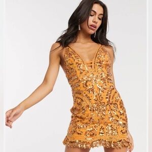 NWT ASOS Embellished Sequin Criss Cross Back